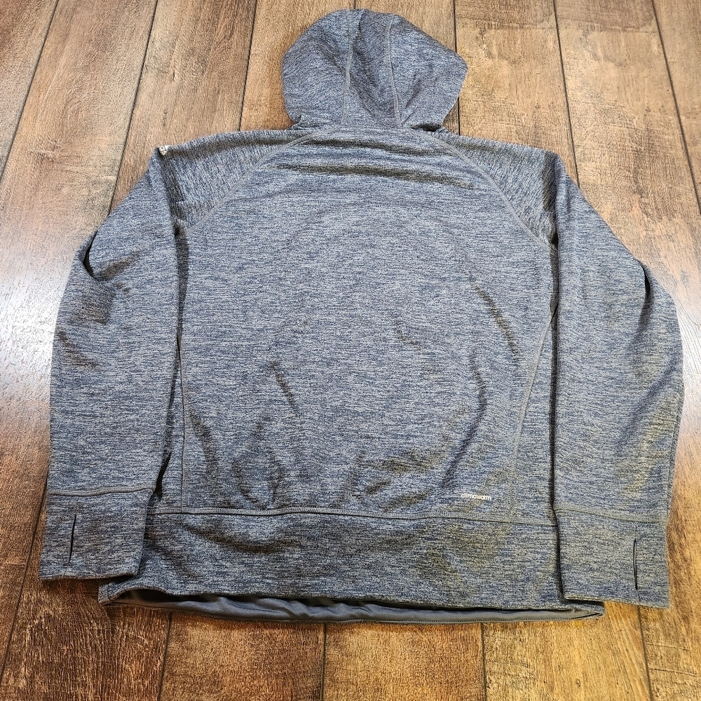 Adidas Climawarm Pullover Hoodie Game Day Sweater Sweatshirt Men’s Large Gray - Picture 8 of 10